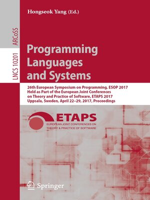 cover image of Programming Languages and Systems